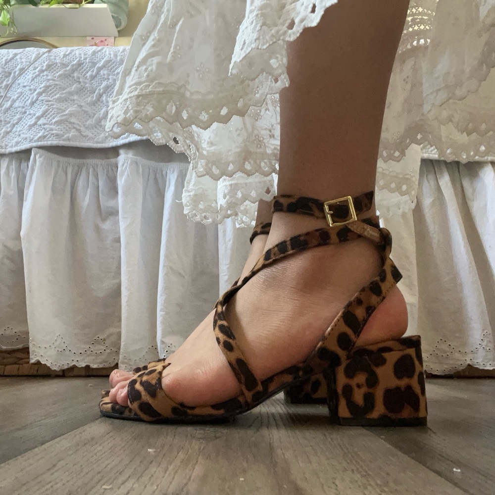 Leopard small heels